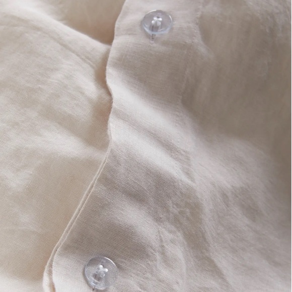 QUINCE European Linen Duvet Cover Set King/Cal King Sand 5569 - Picture 6 of 11